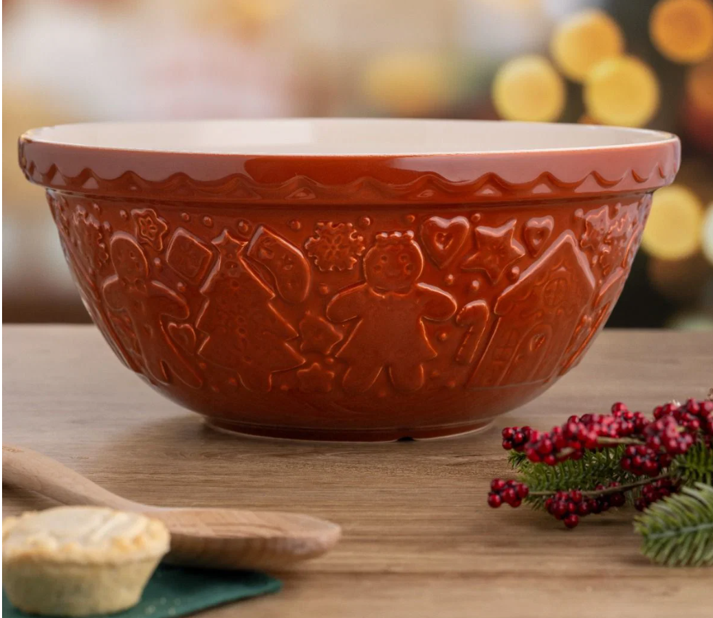 Gingerbread Lane Mixing Bowl in Ginger - Size 12 (11.25-inches)