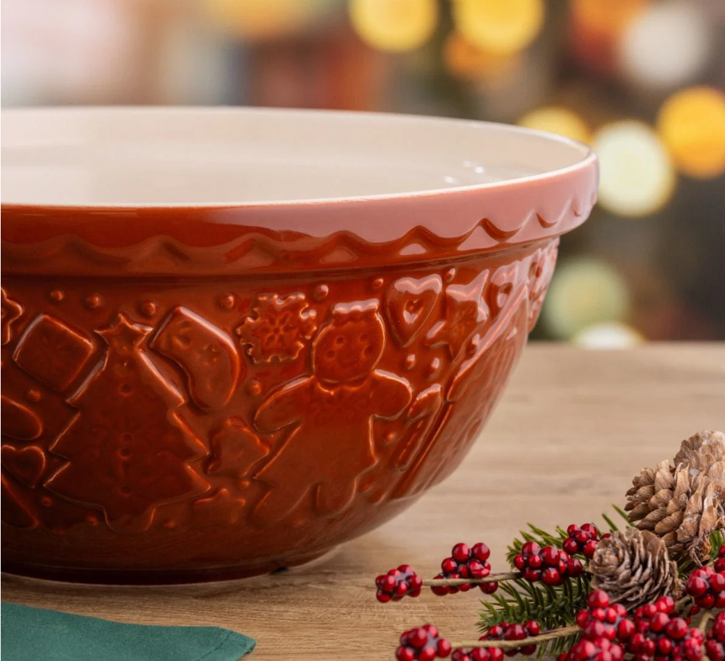 Gingerbread Lane Mixing Bowl in Ginger - Size 12 (11.25-inches)