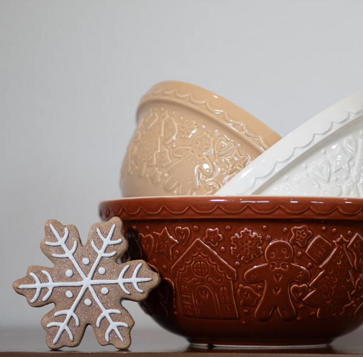 Gingerbread Lane Mixing Bowl in Cane - Size 24 (9.75-inches)