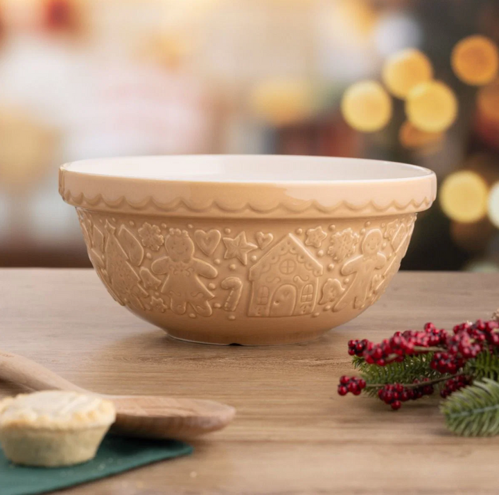 Gingerbread Lane Mixing Bowl in Cane - Size 24 (9.75-inches)