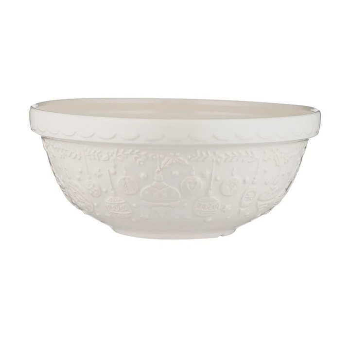 Deck the Halls Mixing Bowl in Cream - Size 18 (11-inches)