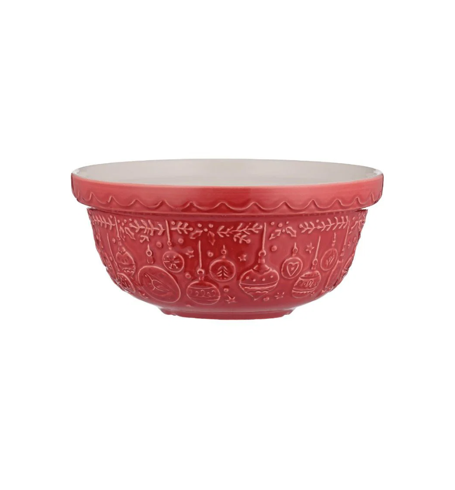 Deck the Halls Mixing Bowl in Red - Size 30 (8.25-inches)