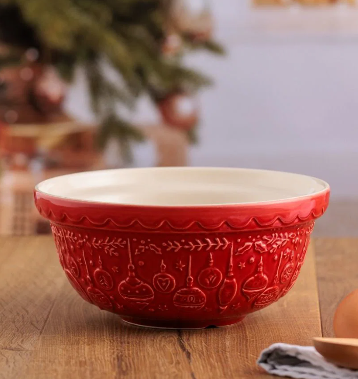 Deck the Halls Mixing Bowl in Red - Size 30 (8.25-inches)