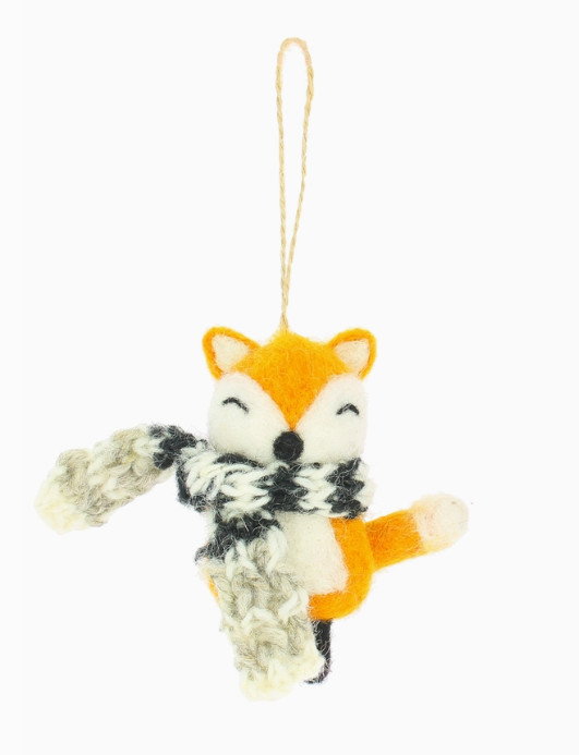 Fox in Scarf Hanging Decorations
