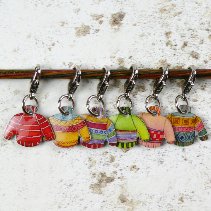 Sheep in Sweaters Pocket Tin with 6 Crochet Markers