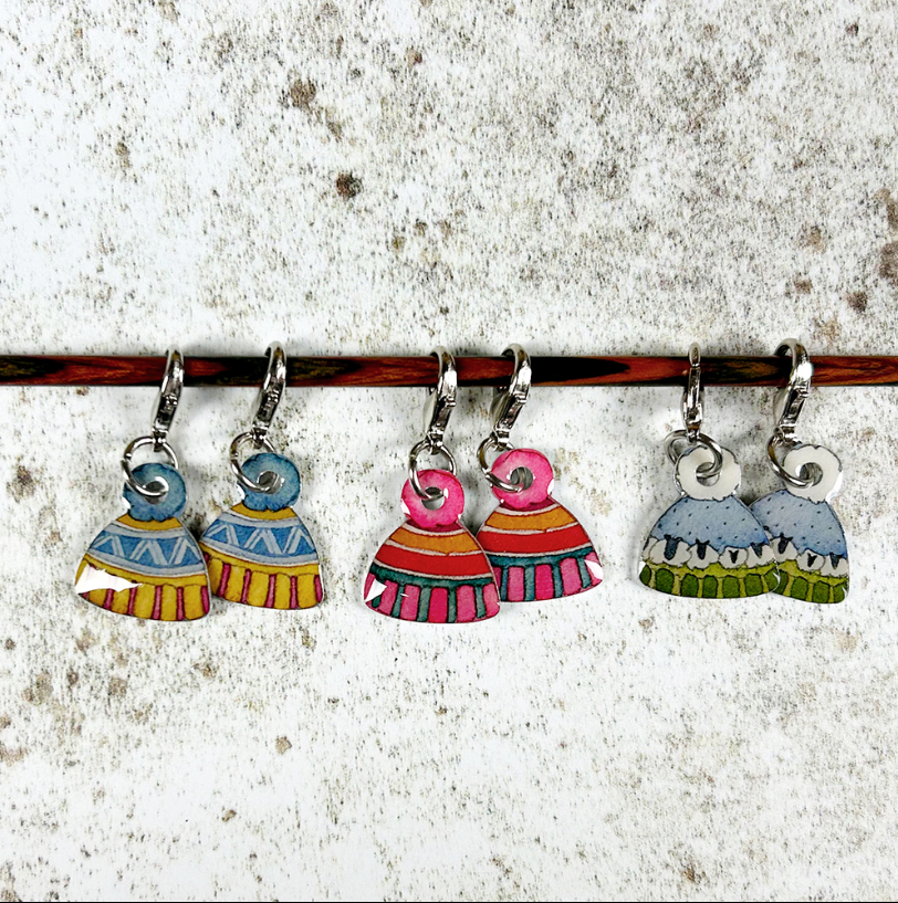 Happy Sheep Set of 6 Crochet Markers in a Pocket Tin