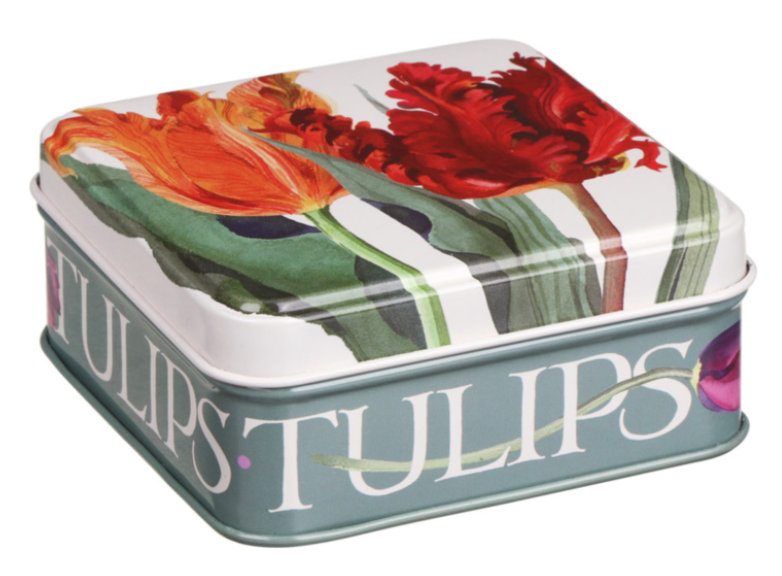 Small Square Flower Tins