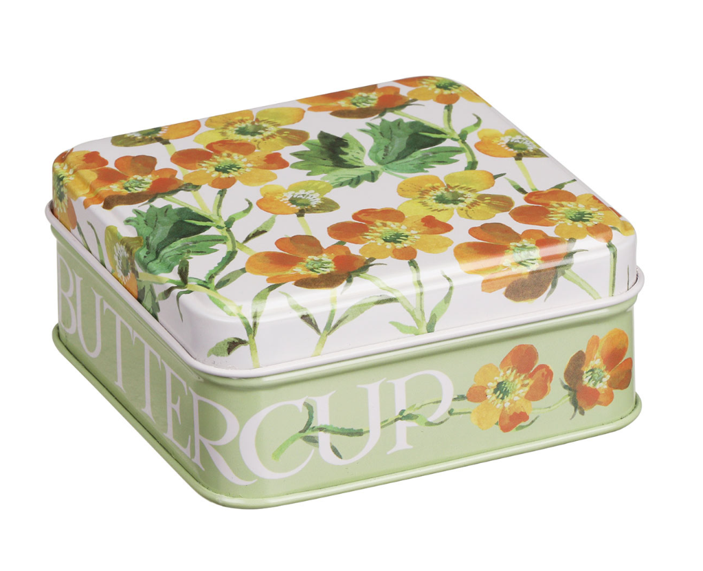 Small Square Flower Tins