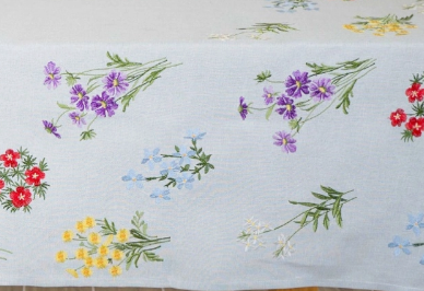 'Floral Borders' Tablecloth (36x36 in)