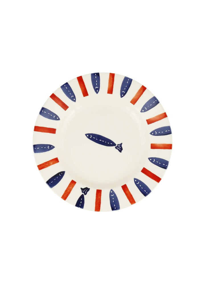 Seafood Stripe 8 1/2 inch Plate