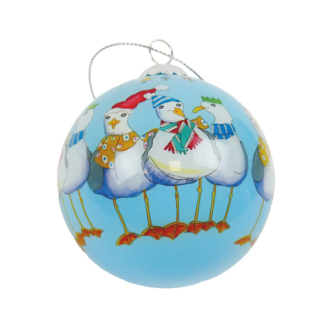 Seagull Hand-painted Glass Bauble