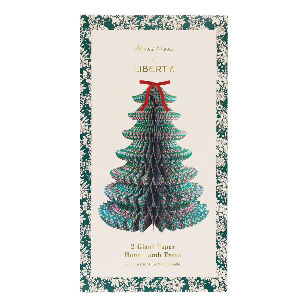Meri Meri x Liberty Giant Paper Honeycomb Trees-Set of 2