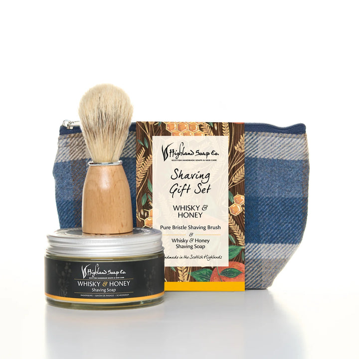 Whisky & Honey Wash Bag & Shaving Kit