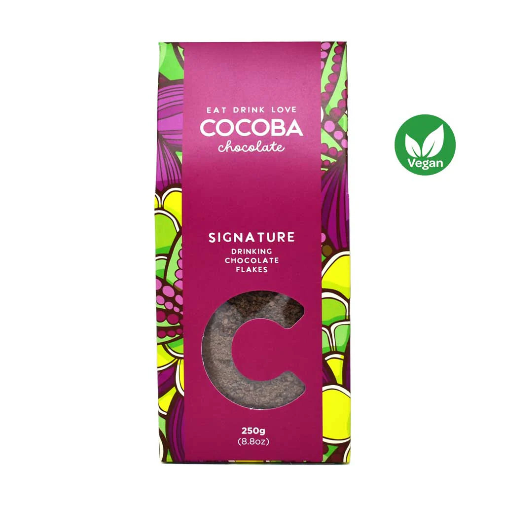 Signature Drinking Chocolate 55% Flakes by Cocoba