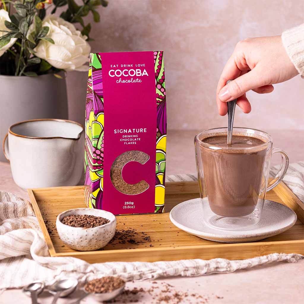 Signature Drinking Chocolate 55% Flakes by Cocoba