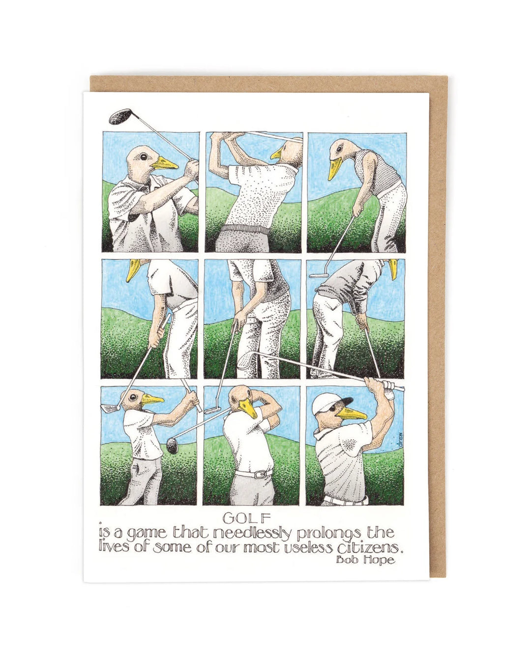 Golf Card by Simon Drew