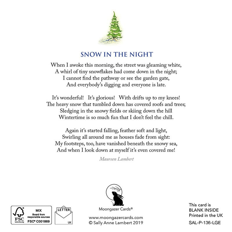 Snow in the Night Greeting Card