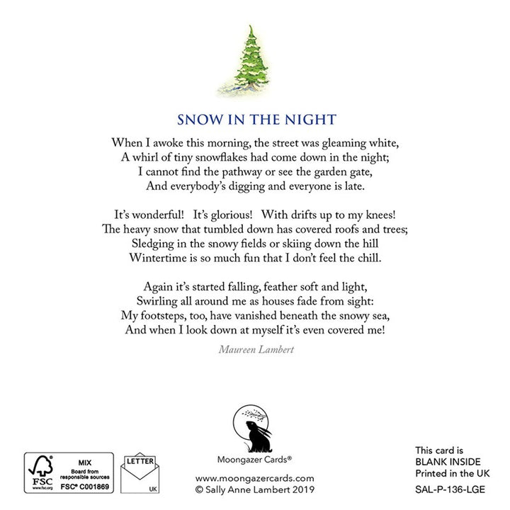 Snow in the Night Greeting Card