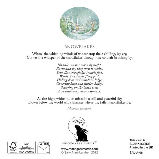 Snowflakes Greeting Card The Bee's Knees British Imports