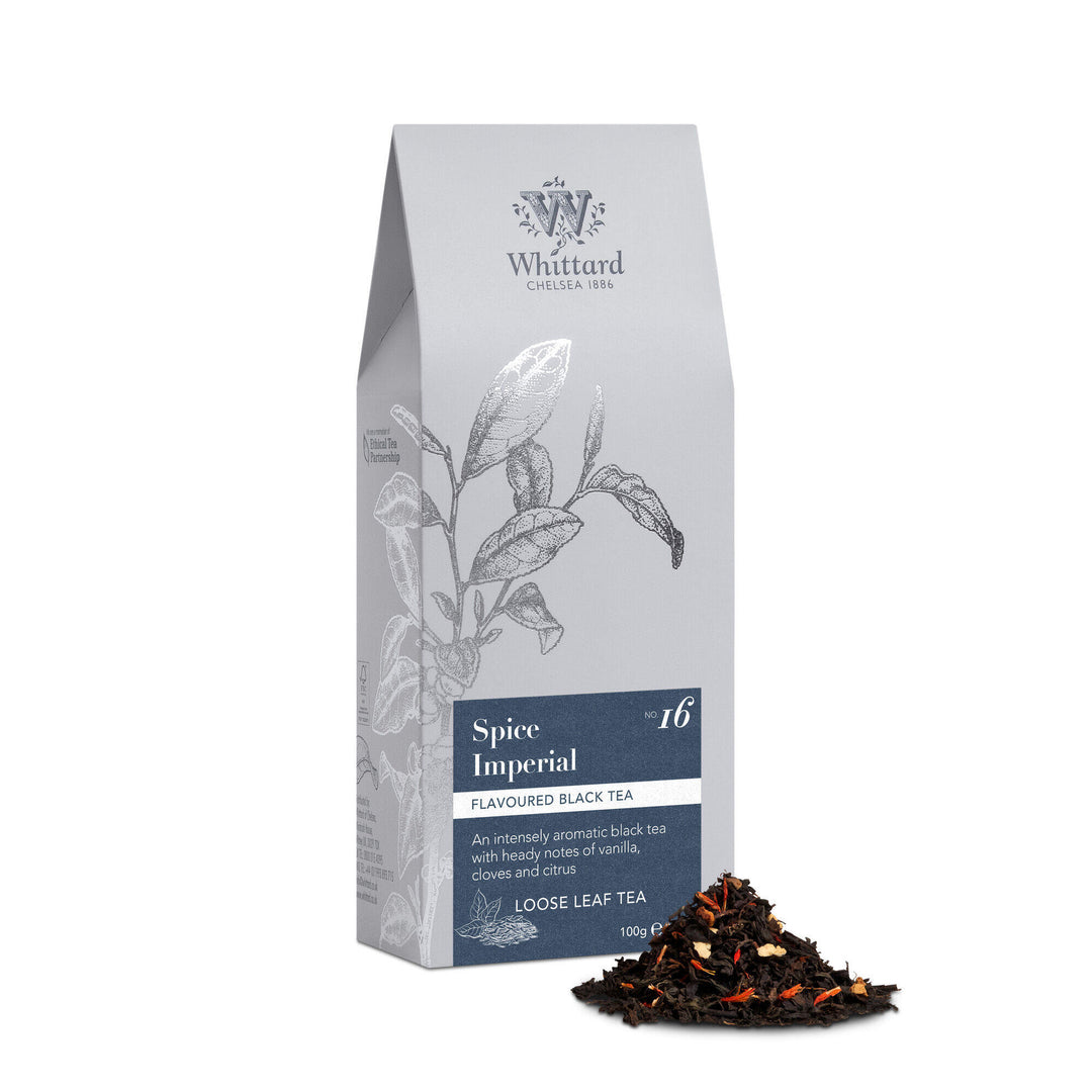 Whittard Spice Imperial Loose Tea Silver Pouch
