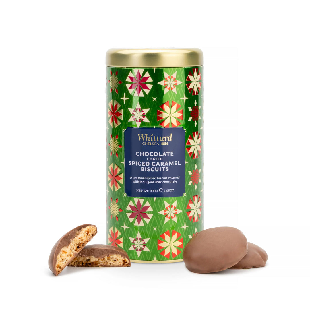 Chocolate Coated Spiced Caramel Biscuits