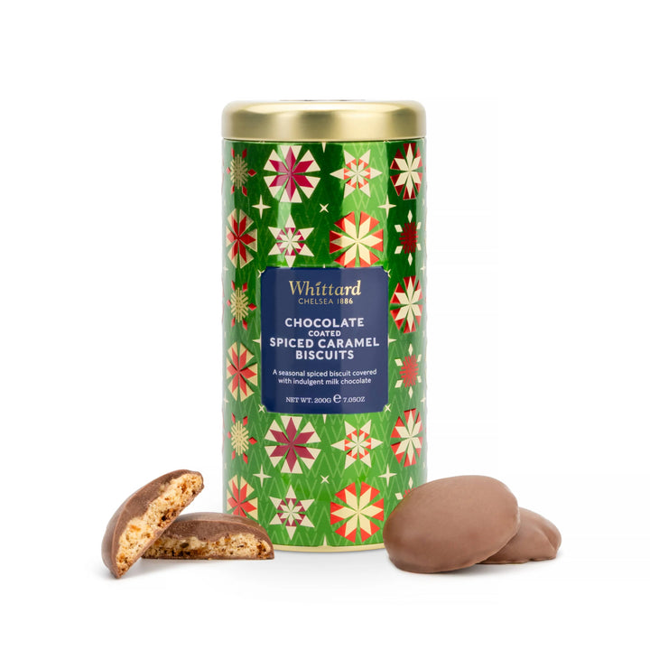 Chocolate Coated Spiced Caramel Biscuits