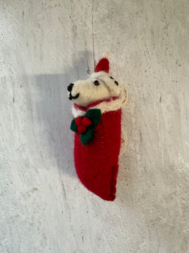 Swaddling Puppies Felt Decoration