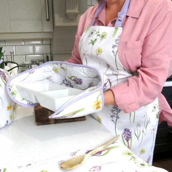 Spring Floral Cotton Apron