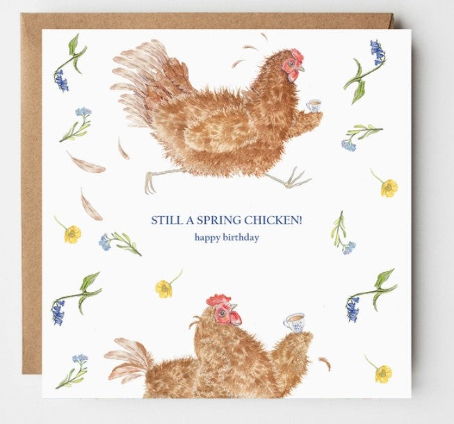 Still A Spring Chicken Birthday Card