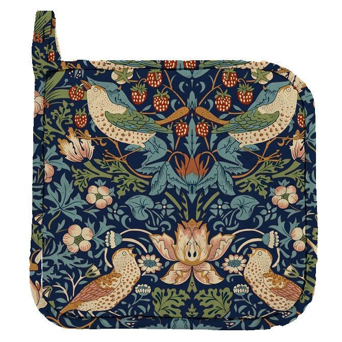 Strawberry Thief Navy Pot Holder