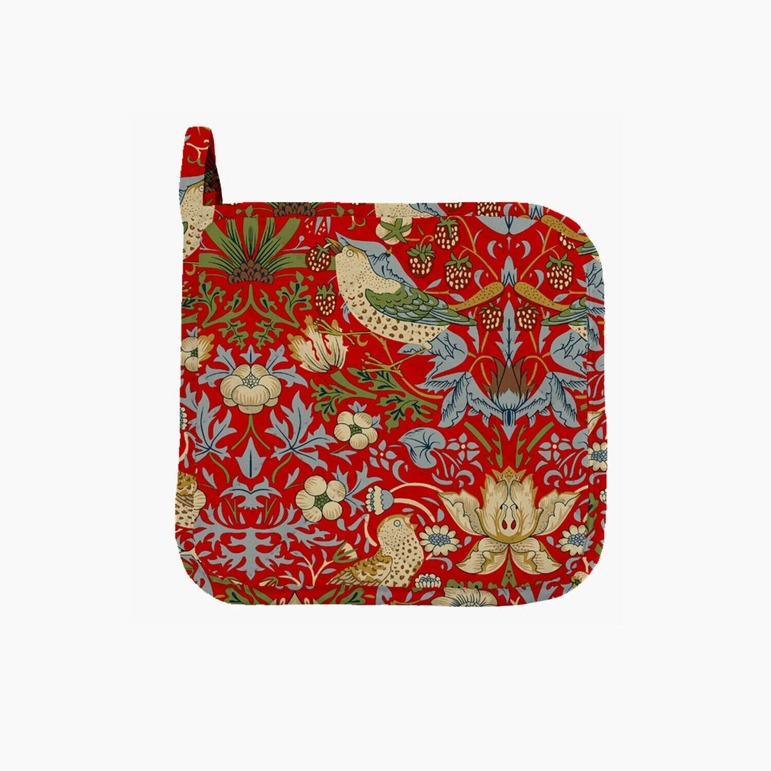 Strawberry Thief Red Pot Holder