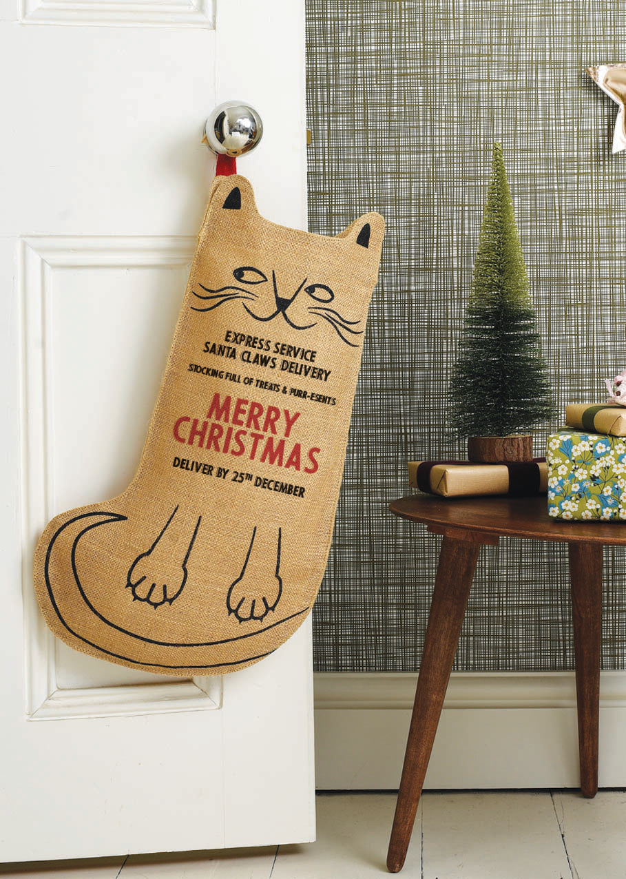 Jute Cat-Shaped Stocking