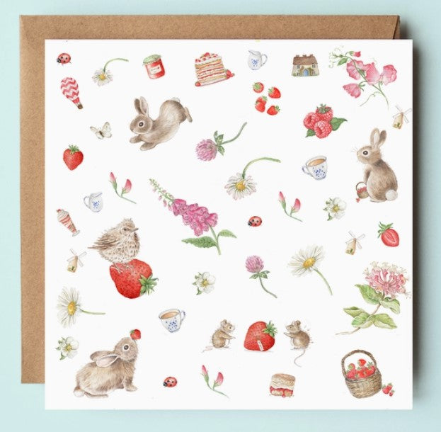 Strawberry Fields Art Card – The Bee's Knees British Imports