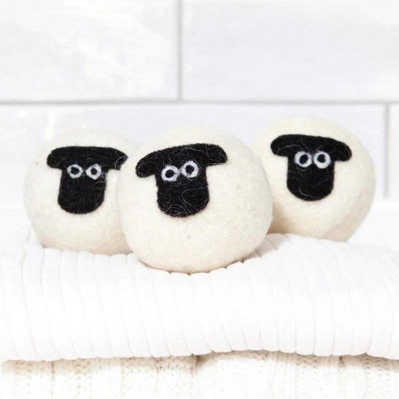 Little Beau Sheep Suffolk Sheep Wool Dryer Balls - pack of 3