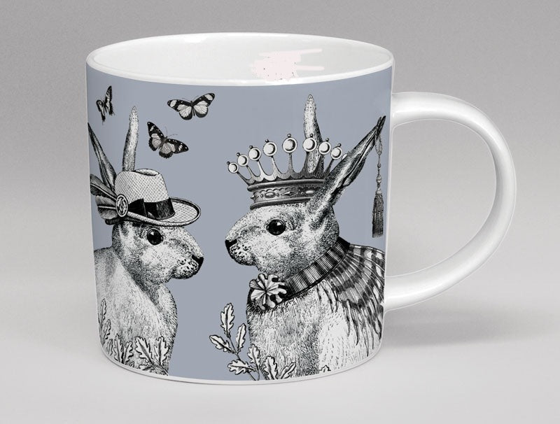Sunday Best Rabbit Bone China Mug - Grey