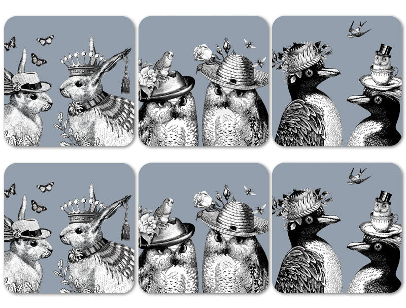 Sunday Best Grey Coasters Set of 6