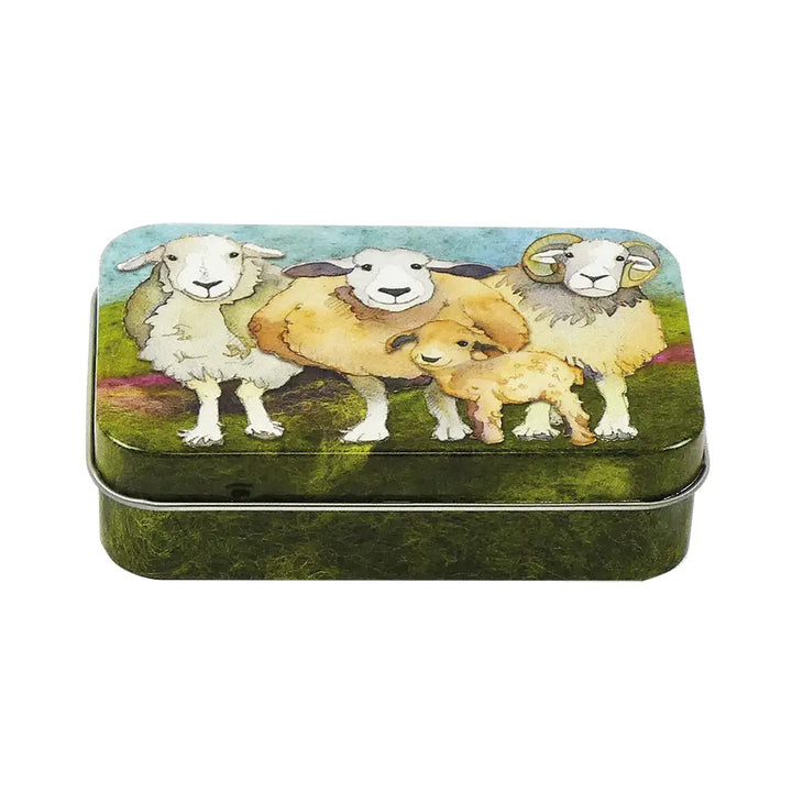 Felted Sheep Playing Cards in Tin