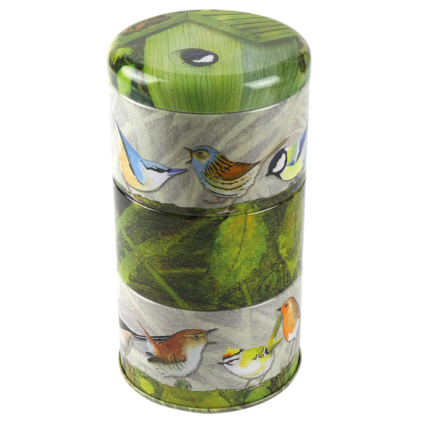 British Birds Set of 3 Stacker Tins