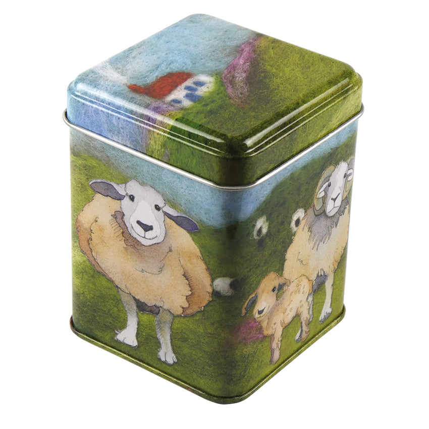 Felted Sheep Mini Tea Tin