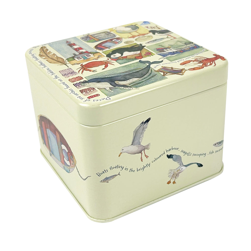 Coastal Pieces Small Square Tin