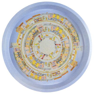 Market Street Round Tin Tray
