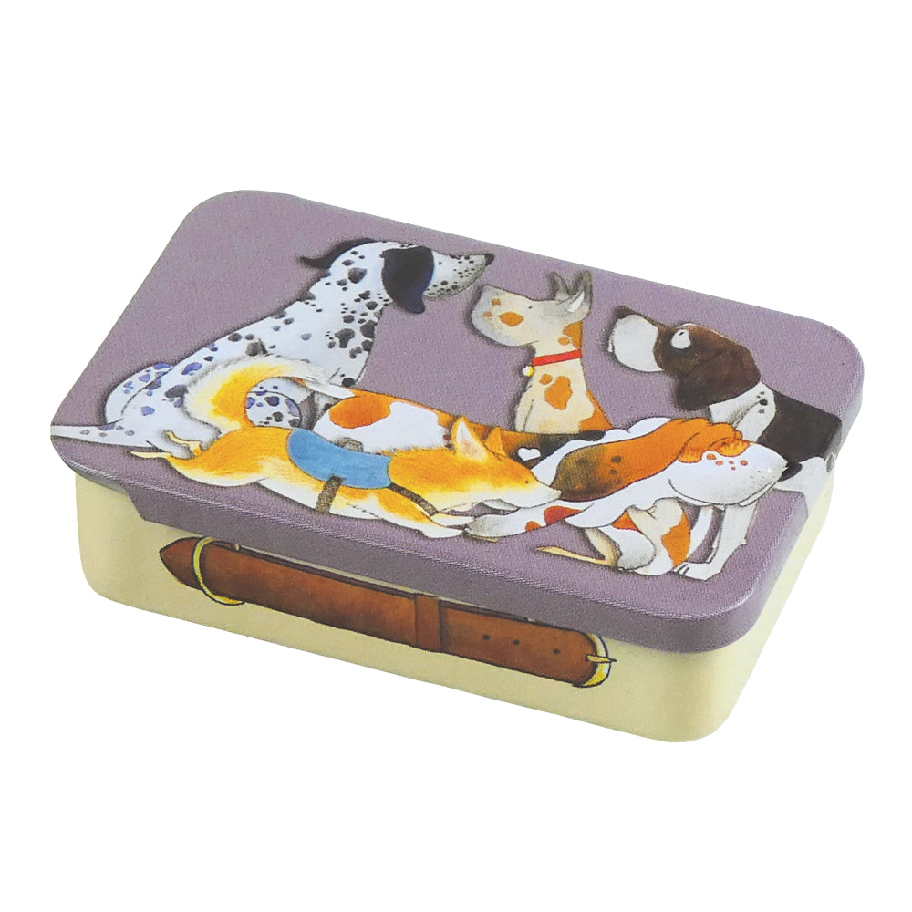 Paw Club Hounds Mini Slider Tin-- Mauve