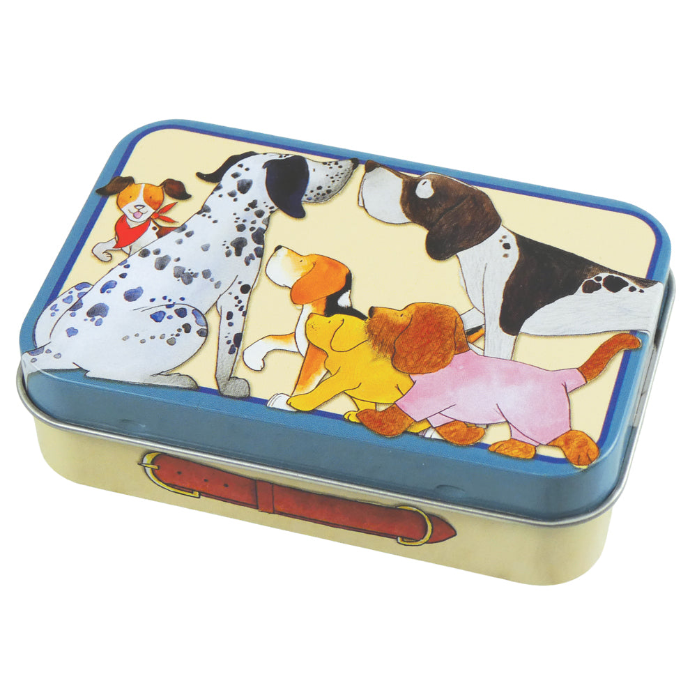 Paw Club Hinged Small Rectangular Tin