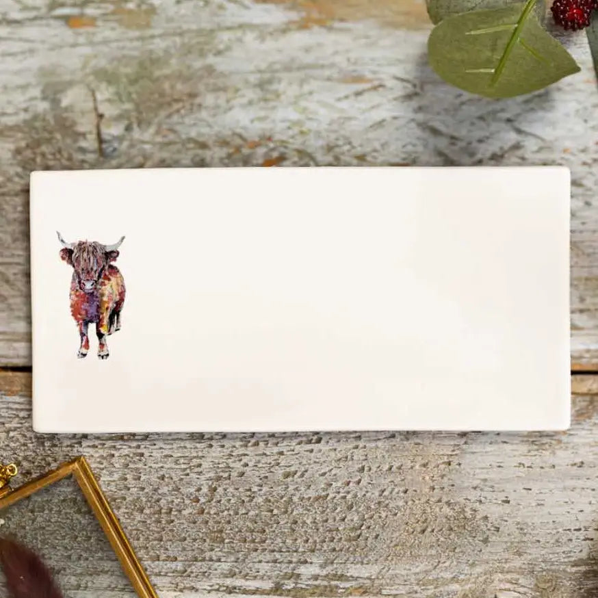 Highland Cow Rectangular Soap Dish