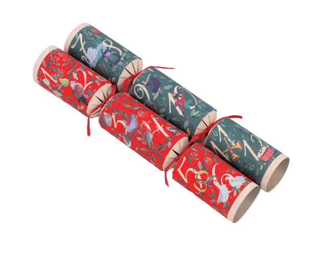 Tom Smith Twelve Days of Christmas Family 12.5-inch Christmas Crackers Box of 8