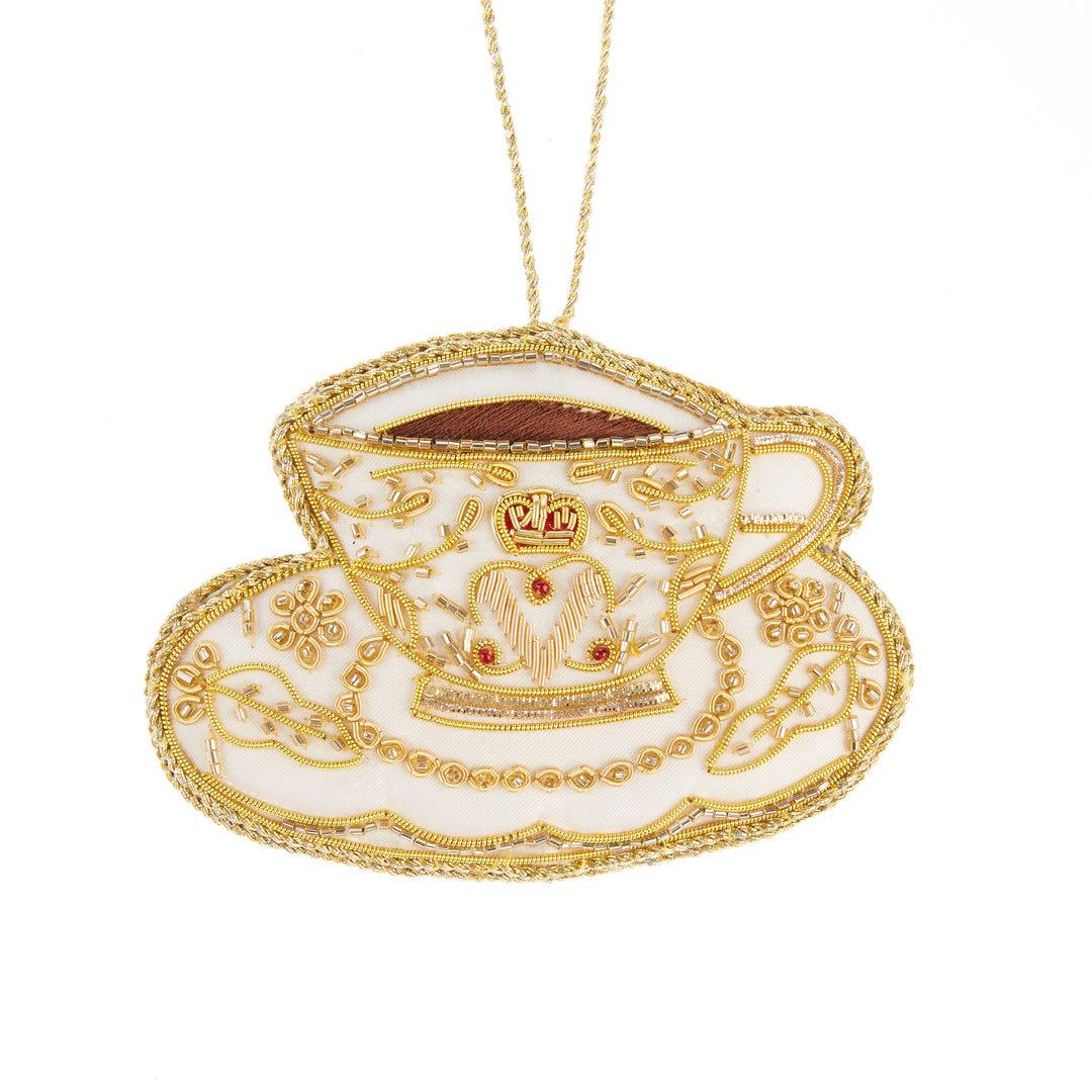 White Teacup Decoration by Tinker Tailor London