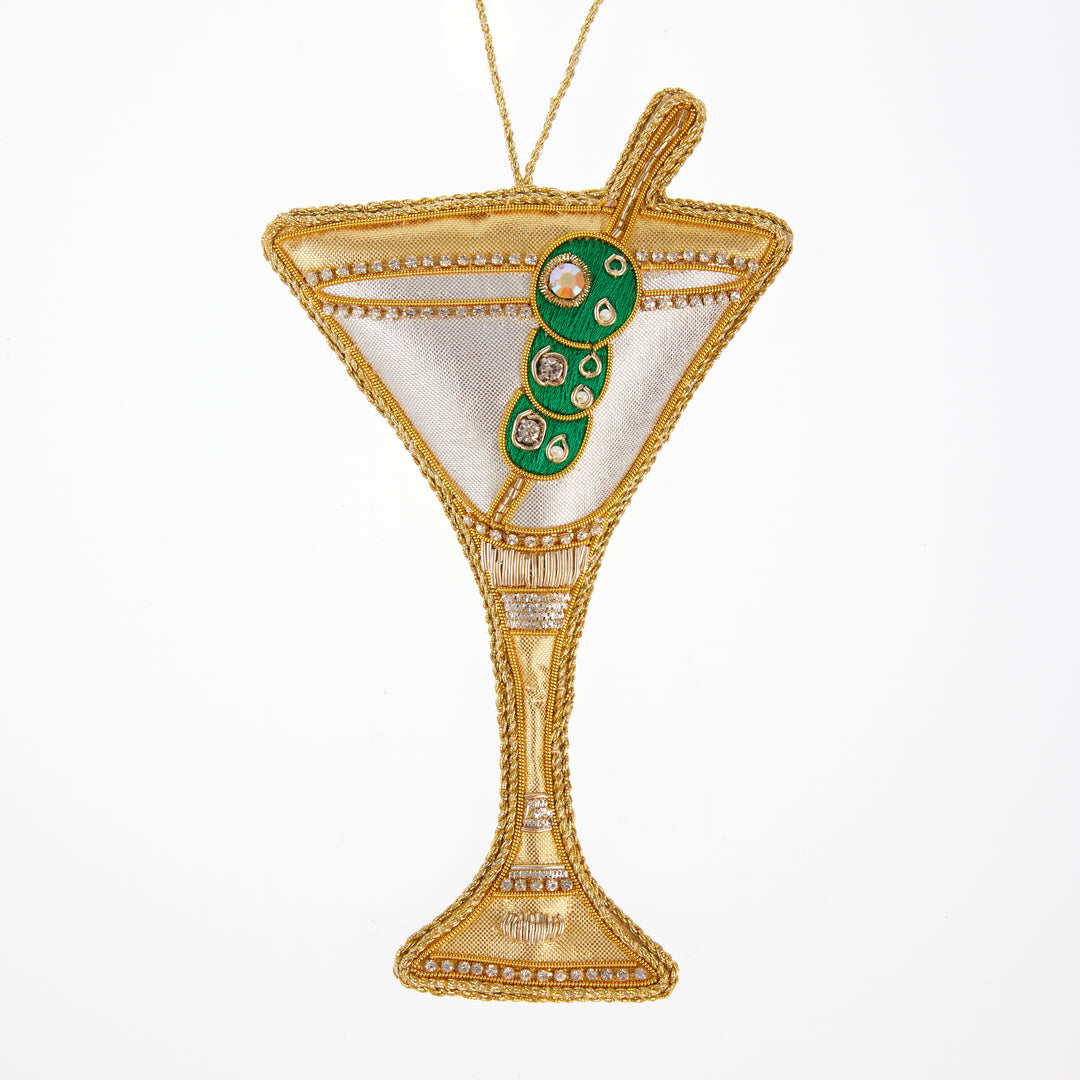 Martini Glass with Olive Decoration by Tinker Tailor London