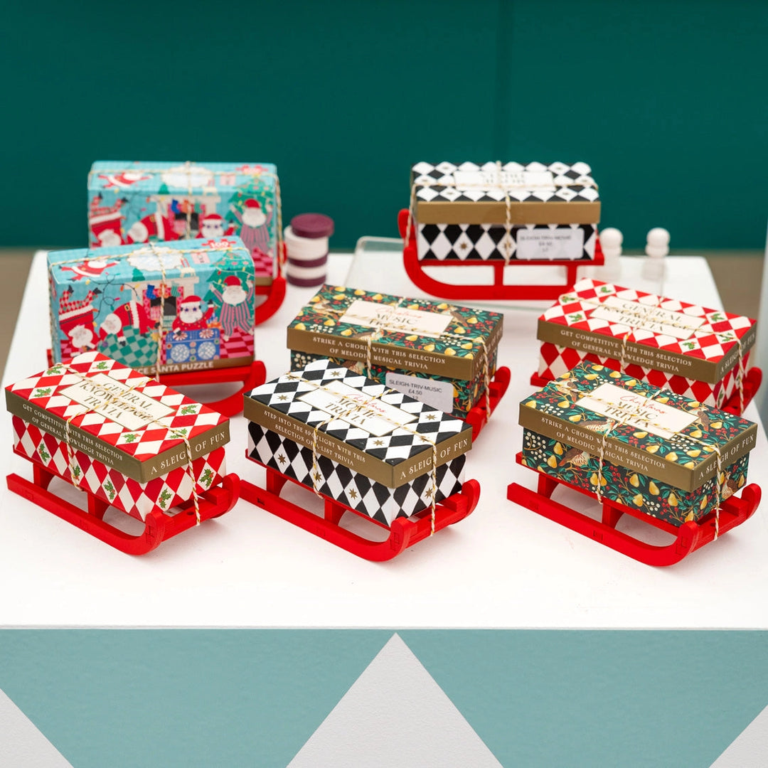 Movie Trivia Christmas Game Mini Sleigh