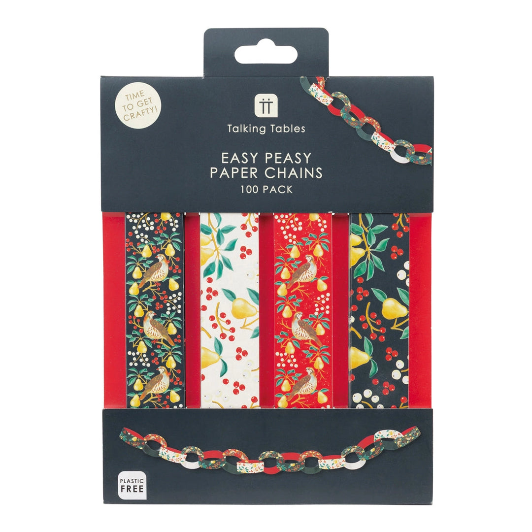 Easy Peasy Partridge & Pear Christmas Paper Chains
