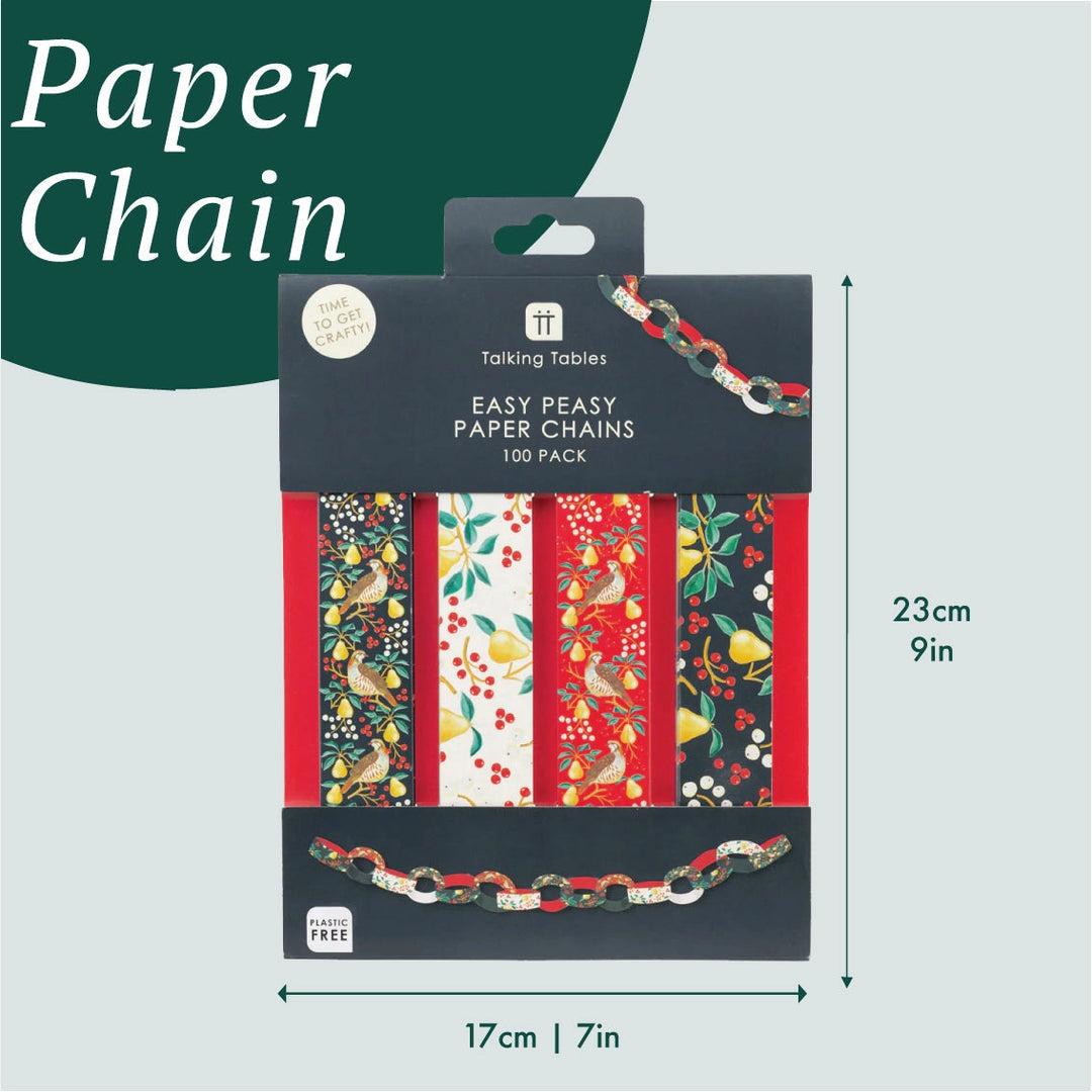 Easy Peasy Partridge & Pear Christmas Paper Chains